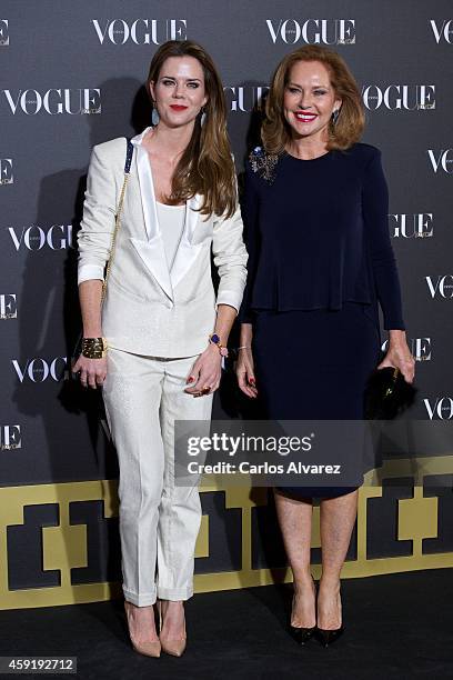 Amelia Bono and Ana Rodriguez attend the "Vogue Joyas" 2013 awards at the Stock Exchange building on November 18, 2014 in Madrid, Spain.