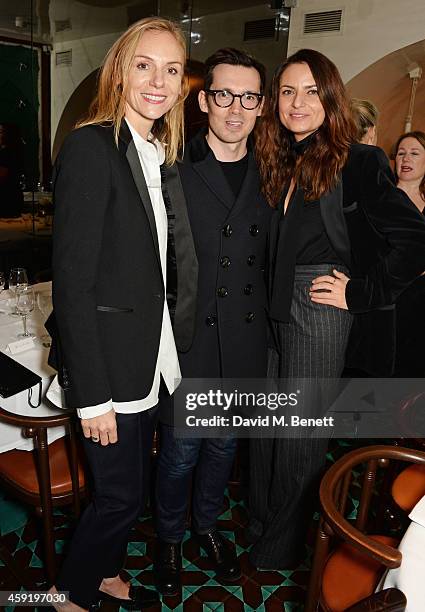 Erdem Moralioglu and guests attend a dinner hosted by PORTER in honour of cover girl Christy Turlington Burns and her charity Every Mother Counts at...