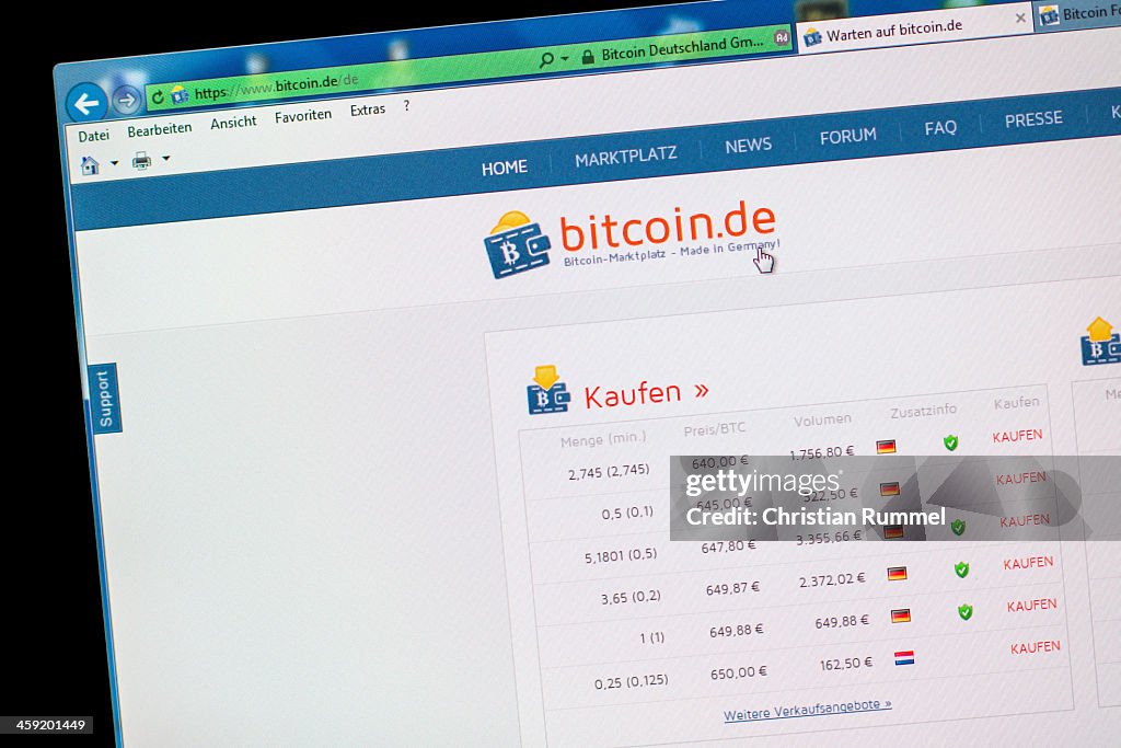 Bitcoin - Macro shot of real monitor screen