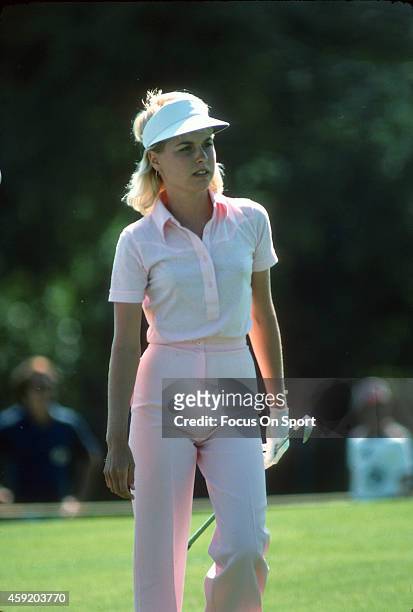 Women's golfer Laura Baugh looks on during tournament play circa 1976.