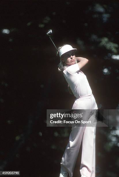 Women's golfer Laura Baugh in action during tournament play circa 1976.