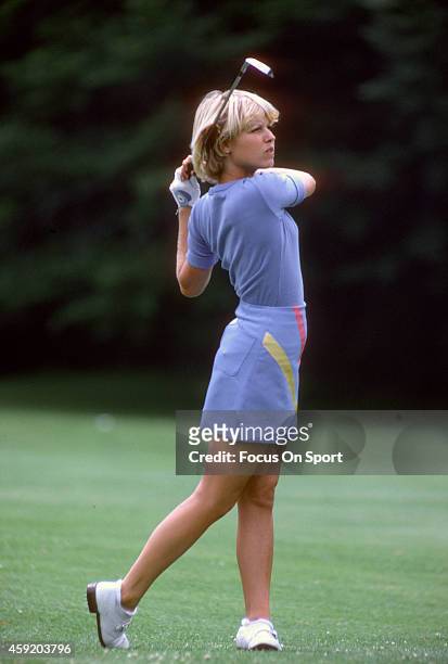 Women's golfer Laura Baugh in action during tournament play circa 1977.