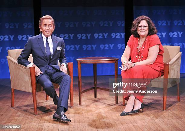 Valentino Garavani and Fern Mallis attend 92nd Street Y: In Conversation series on November 18, 2014 in New York City.