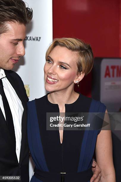 Hunter Johansson and Scarlett Johansson attends the 2nd Annual Champions Of Rockaway Hurricane Sandy Benefit at Hudson Terrace on November 18, 2014...