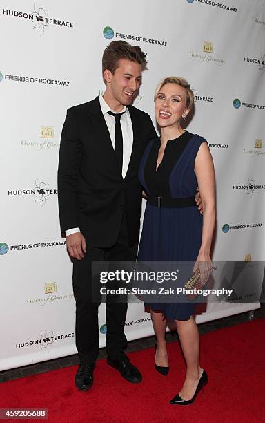 Hunter Johansson and Scarlett Johansson attend 2nd Annual Champions Of Rockaway Hurricane Sandy Benefit at Hudson Terrace on November 18, 2014 in New...