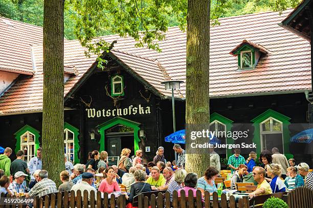 restaurant wotschofska, lübbenau (spreewald) - spreewald stock-fotos und bilder