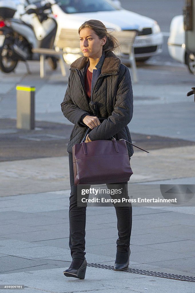 Ana Boyer Sighting In Madrid - December 13, 2013