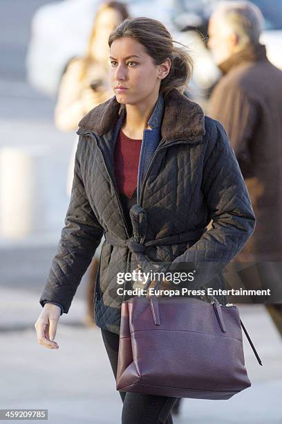 Ana Boyer is seen arriving at work on December 13, 2013 in Madrid, Spain.