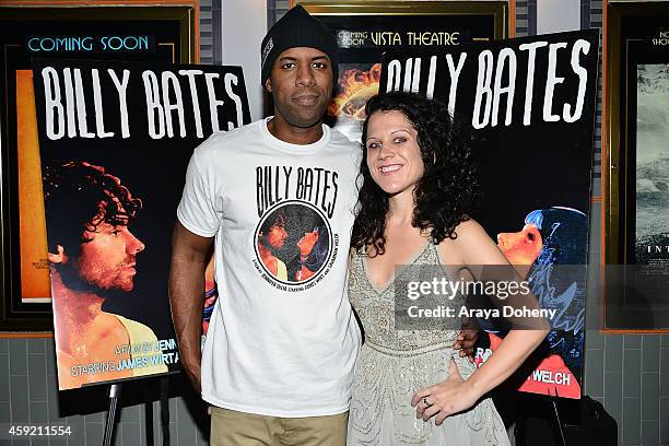 Whoo Kid and Jennifer DeLia attend the BILLY BATES LA Premiere Directed By Jennifer DeLia, Starring James Wirt And Savannah Welchl, Produced By Julie...