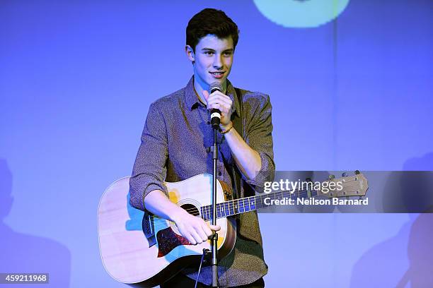 Singer Shawn Mendes performs at Musicians On Call Celebrates Its 15th Anniversary Honoring Kelly Clarkson And EVP Of Republic Records, Charlie Walk...