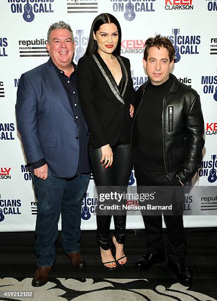 Elvis Duran, Jessie J and Charlie Walk attend Musicians On Call Celebrates Its 15th Anniversary Honoring Kelly Clarkson And EVP Of Republic Records,...