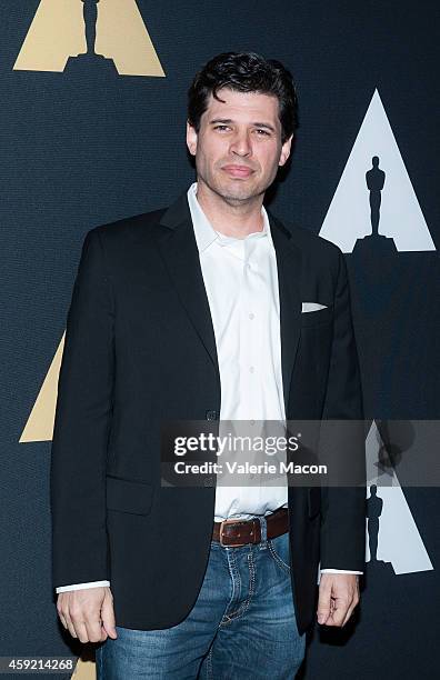 Moderator Max Brooks arrives at the Academy Of Motion Picture Arts And Sciences' 20th Anniversary Screening Of "The Shawshank Redemption" at AMPAS...