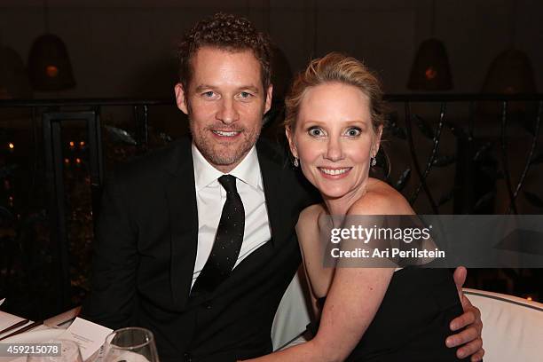 Actor James Tupper and Actress Anne Heche attends Hallmark Hall of Fame's "One Christmas Eve" Premiere Event at Fig & Olive Melrose Place on November...