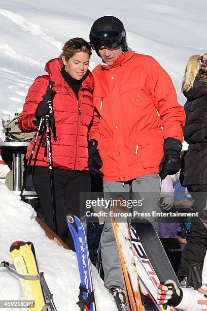 Cristina Valls-Taberner and Francisco Reynes are seen on December 06, 2013 in Baqueira Beret, Spain.