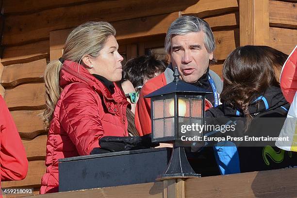 Cristina Valls-Taberner and Francisco Reynes are seen on December 06, 2013 in Baqueira Beret, Spain.