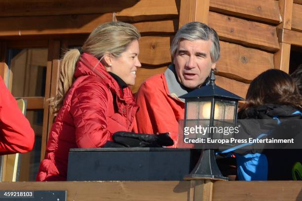Cristina Valls-Taberner and Francisco Reynes are seen on December 06, 2013 in Baqueira Beret, Spain.