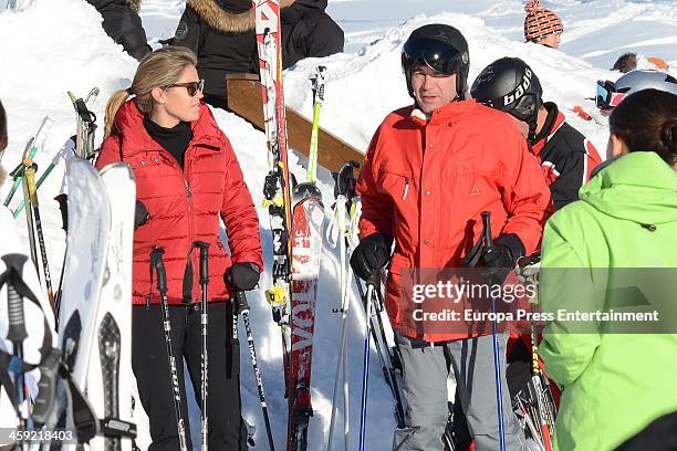 Cristina Valls-Taberner and Francisco Reynes are seen on December 06, 2013 in Baqueira Beret, Spain.