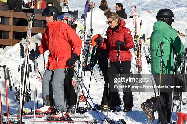 Cristina Valls-Taberner and Francisco Reynes are seen on December 06, 2013 in Baqueira Beret, Spain.