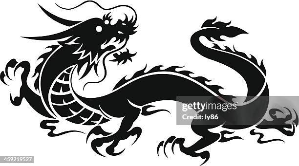 dragon - chinese dragon stock illustrations