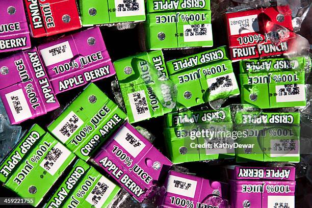 costco kirkland juice boxes - juice box stock pictures, royalty-free photos & images