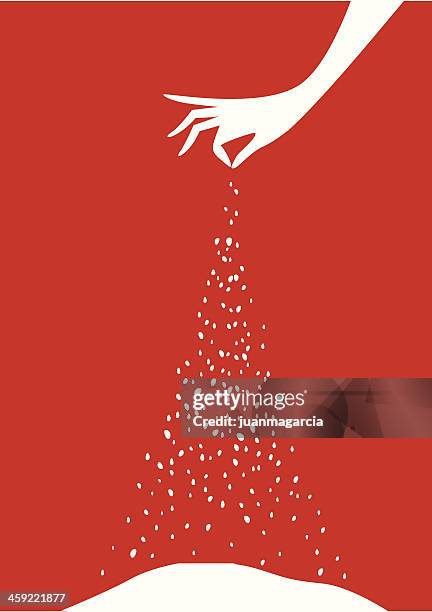 tree and christmas card a cook, chef or restaurant - sugar stock illustrations