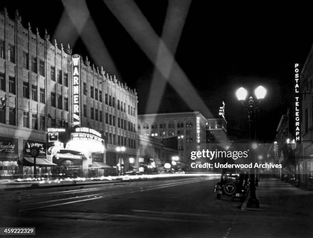 The premier showing of the Warner Brothers Singing-Talking Vitaphone Picture, 'My Man,' starring Fannie Brice at the Warner Bros.Theatre on Hollywood...