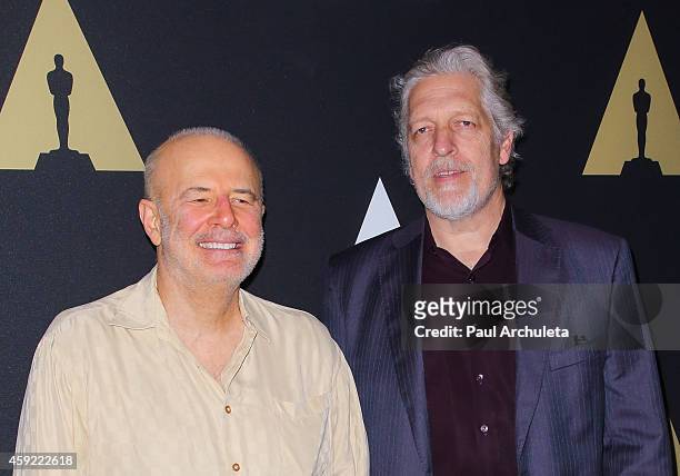 Actors Jude Ciccolella and Clancy Brown attend the 20th anniversary screening of "The Shawshank Redemption" at the AMPAS Samuel Goldwyn Theater on...