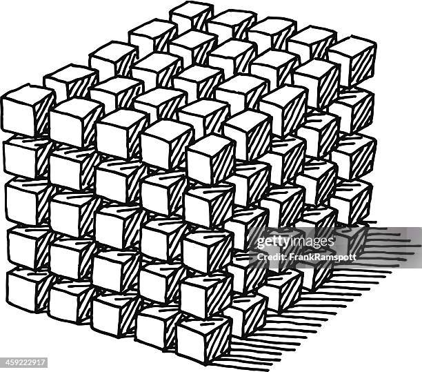 Array. With Cubes Cube Array Order Drawing High-Res Vector Graphic - Getty Images