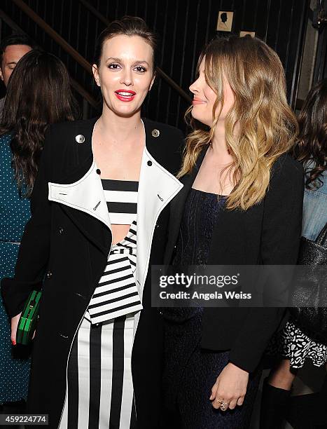 Actresses Leighton Meester and Gillian Jacobs attend the premiere after party of Magnolia Pictures' "Life Partners" at Wood and Vine on November 18,...