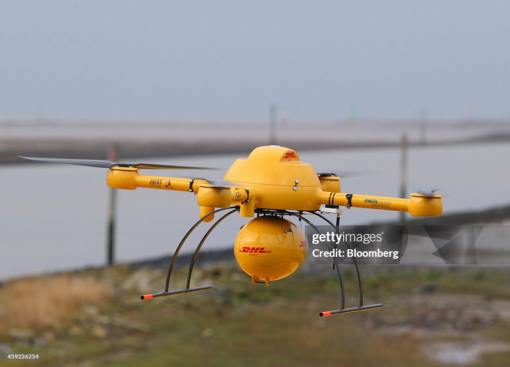 Deutsche Post AG's DHL Parcelcopter Drone Makes Test Flight