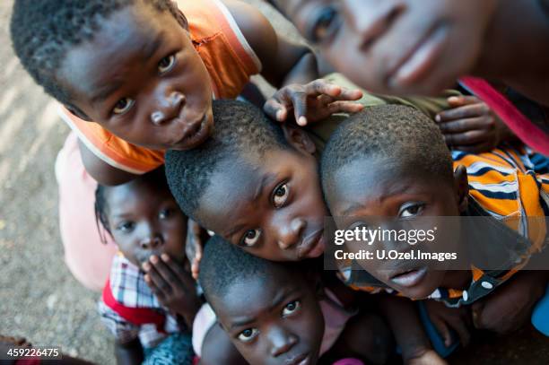 cheeful african children - burkina faso stock pictures, royalty-free photos & images