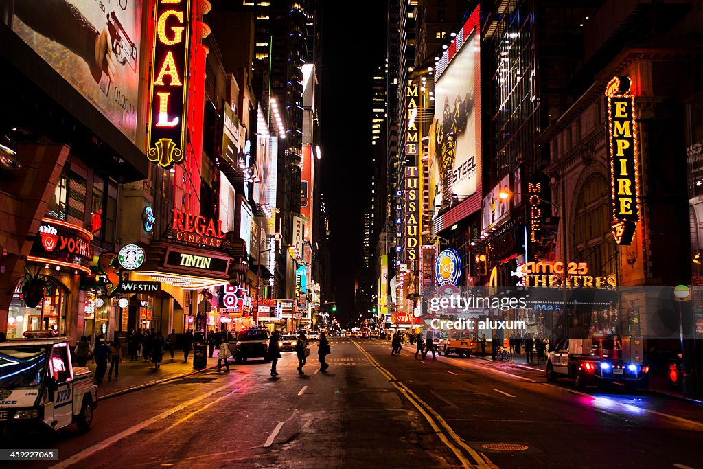 La ciudad de Nueva York en la noche