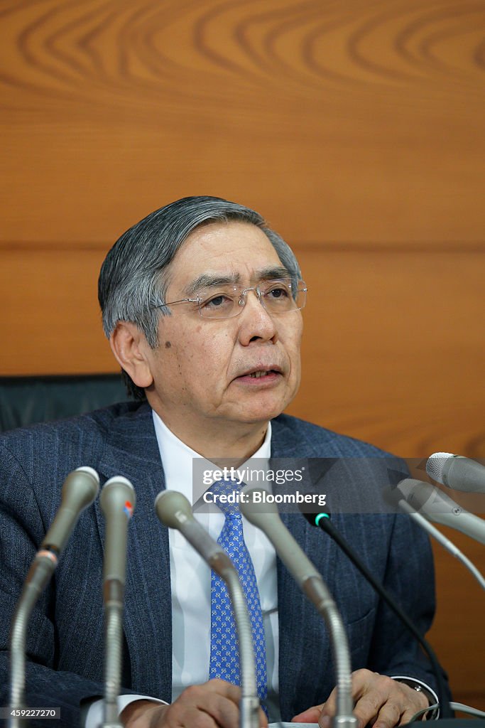 Bank Of Japan Governor Haruhiko Kuroda News Conference