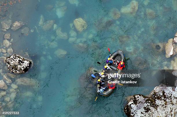 rafting on river tara - whitewater rafting stock pictures, royalty-free photos & images