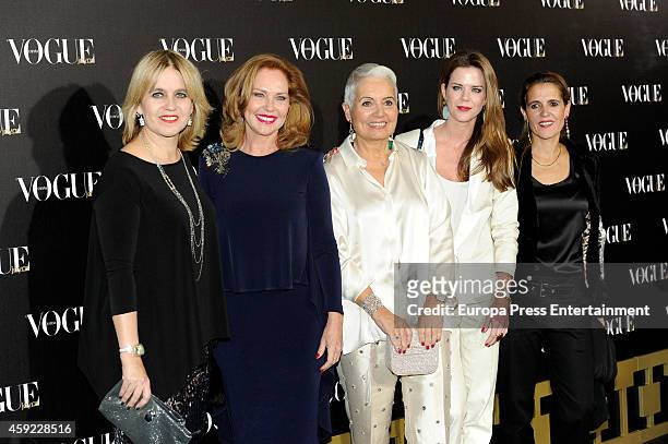 Rosa Tous, Ana Rodriguez, Rosa Oriol Tous, Amelia Bono and Marta Tous attend Vogue Joyas 2014 Awards on November 18, 2014 in Madrid, Spain.