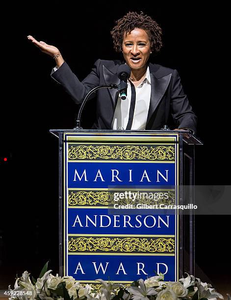 Comedian/actress Wanda Sykes hosts during the 2014 Marian Anderson Award Gala honoring Jon Bon Jovi at Kimmel Center for the Performing Arts on...