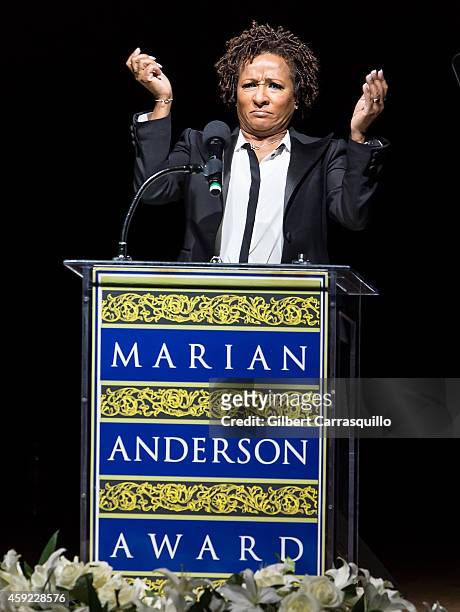 Comedian/actress Wanda Sykes hosts during the 2014 Marian Anderson Award Gala honoring Jon Bon Jovi at Kimmel Center for the Performing Arts on...