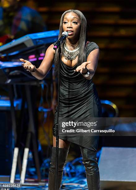 Musician Estelle performs during the 2014 Marian Anderson Awards Gala honoring Jon Bon Jovi at the Kimmel Center for the Performing Arts on November...