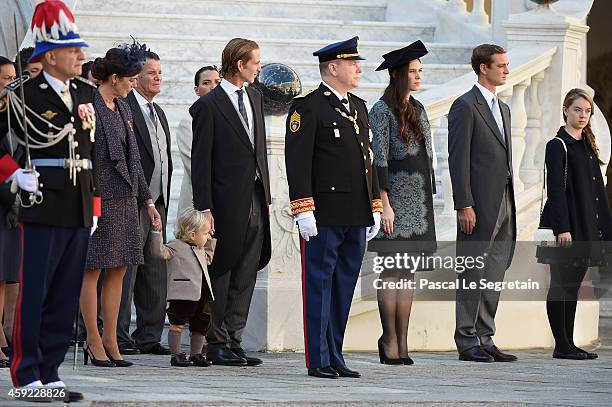 Princess Caroline of Hanover, Sacha Casiraghi, Andrea Casiraghi,Prince Albert II of Monaco,Tatiana Santo Domingo, Pierre Casiraghi and Princess...