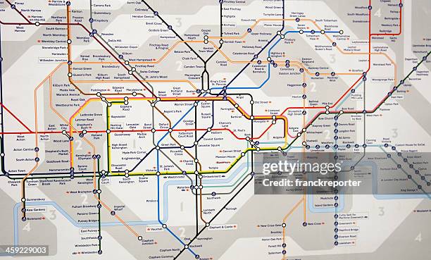 london underground map - subway metro station - london tube stock pictures, royalty-free photos & images