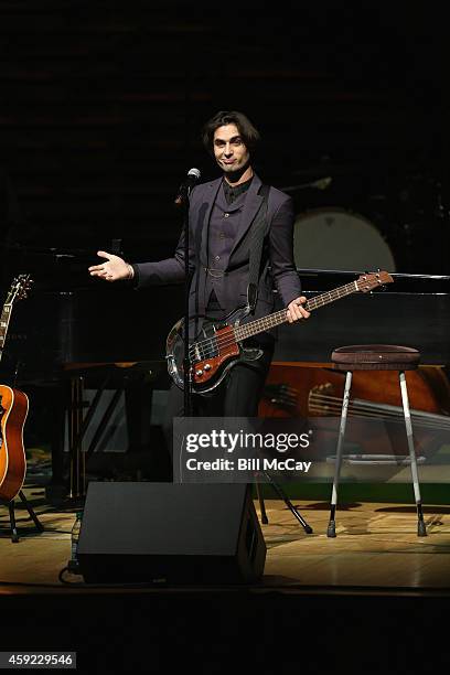 Tyson Ritter of the band All American Rejects performs at the 2014 Marian Anderson Awards Gala Honoring Jon Bon Jovi at the Kimmel Center for the...