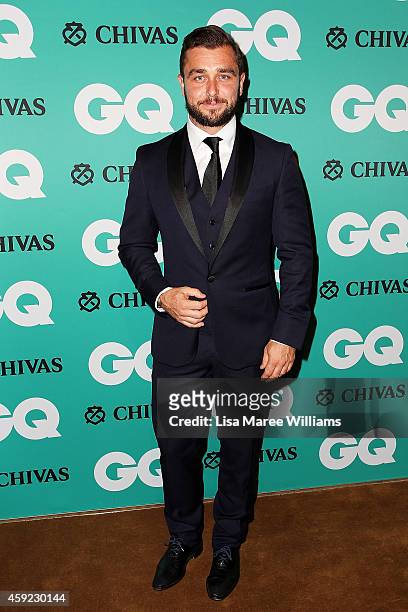 Corbin Harris arrives for the GQ Men Of The Year Awards 2014 at The Ivy on November 19, 2014 in Sydney, Australia.