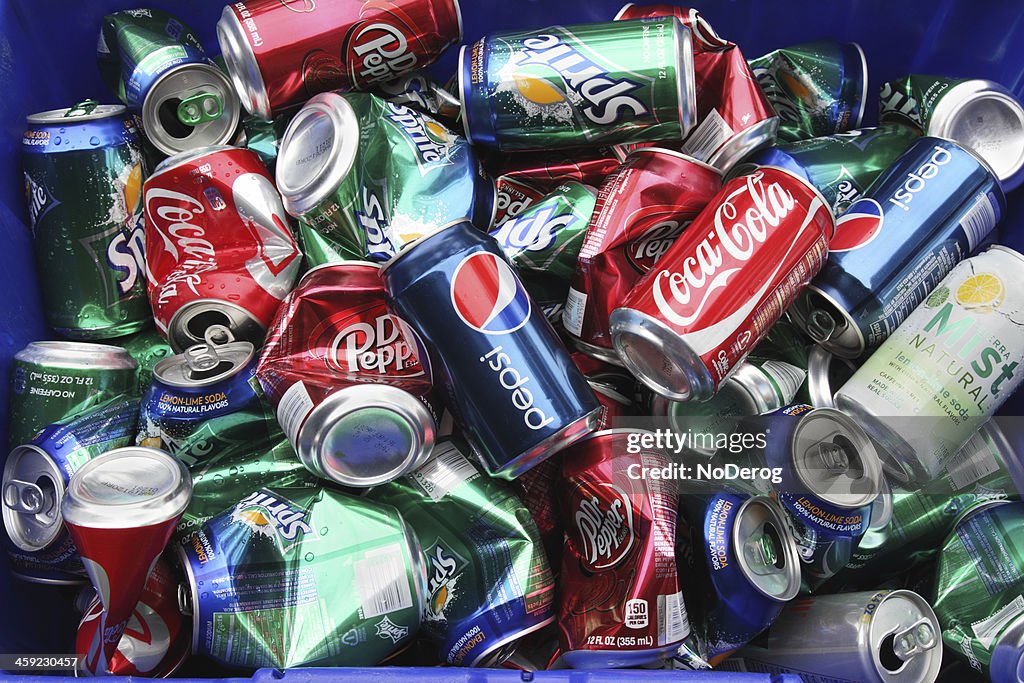 A reciclagem de latas de refrigerante