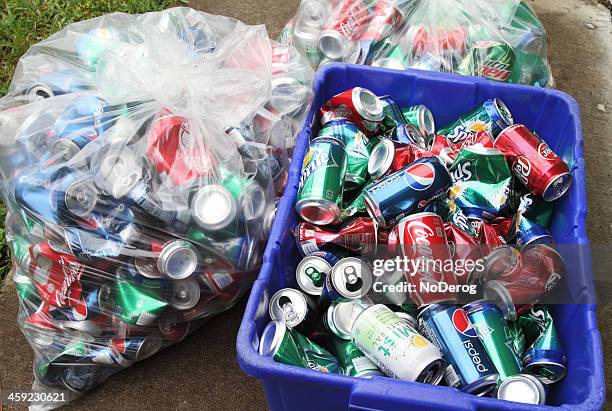 recycling soda cans - drinks can stock pictures, royalty-free photos & images