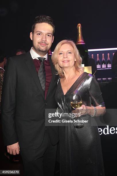Sabine Postel and her son Moritz Riewoldt during the Bambi Awards 2013 after show party on November 13, 2014 in Berlin, Germany.