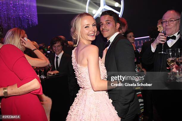 Kostja Ullmann and his girlfriend Janin Reinhardt during the Bambi Awards 2013 after show party on November 13, 2014 in Berlin, Germany.