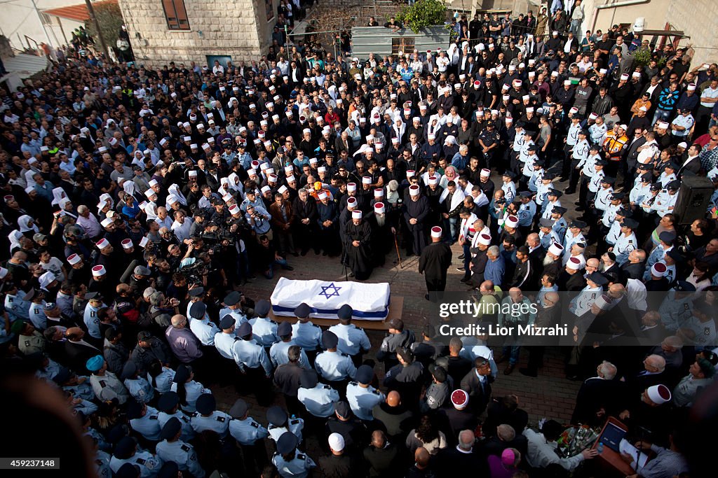 Mourners Attend The Funeral Of The Policeman Who Died In Synagogue Attack