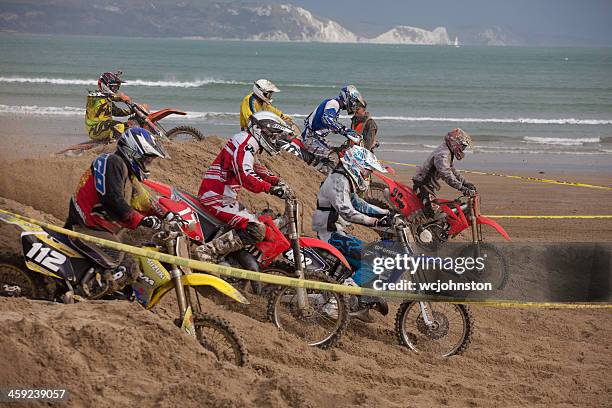 gara di motocross moto motocross - weymouth dorset foto e immagini stock