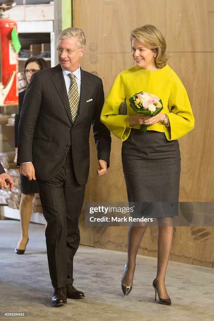 King Philippe Of Belgium and Queen Mathilde Of Belgium On A one Day Visit In Namur