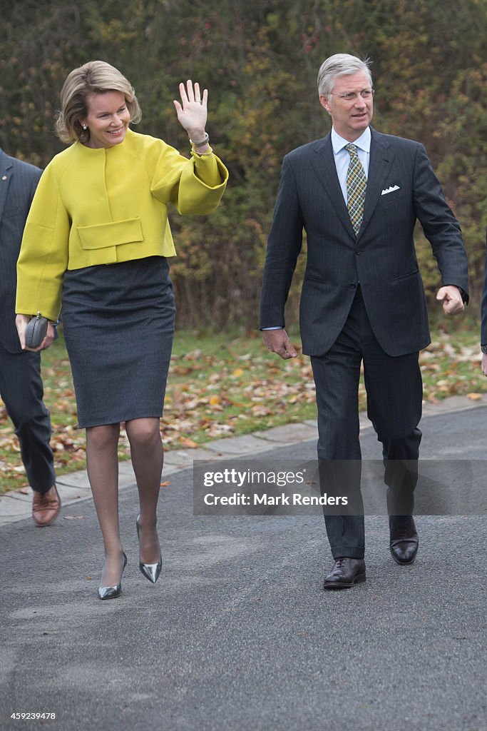 King Philippe Of Belgium and Queen Mathilde Of Belgium On A one Day Visit In Namur